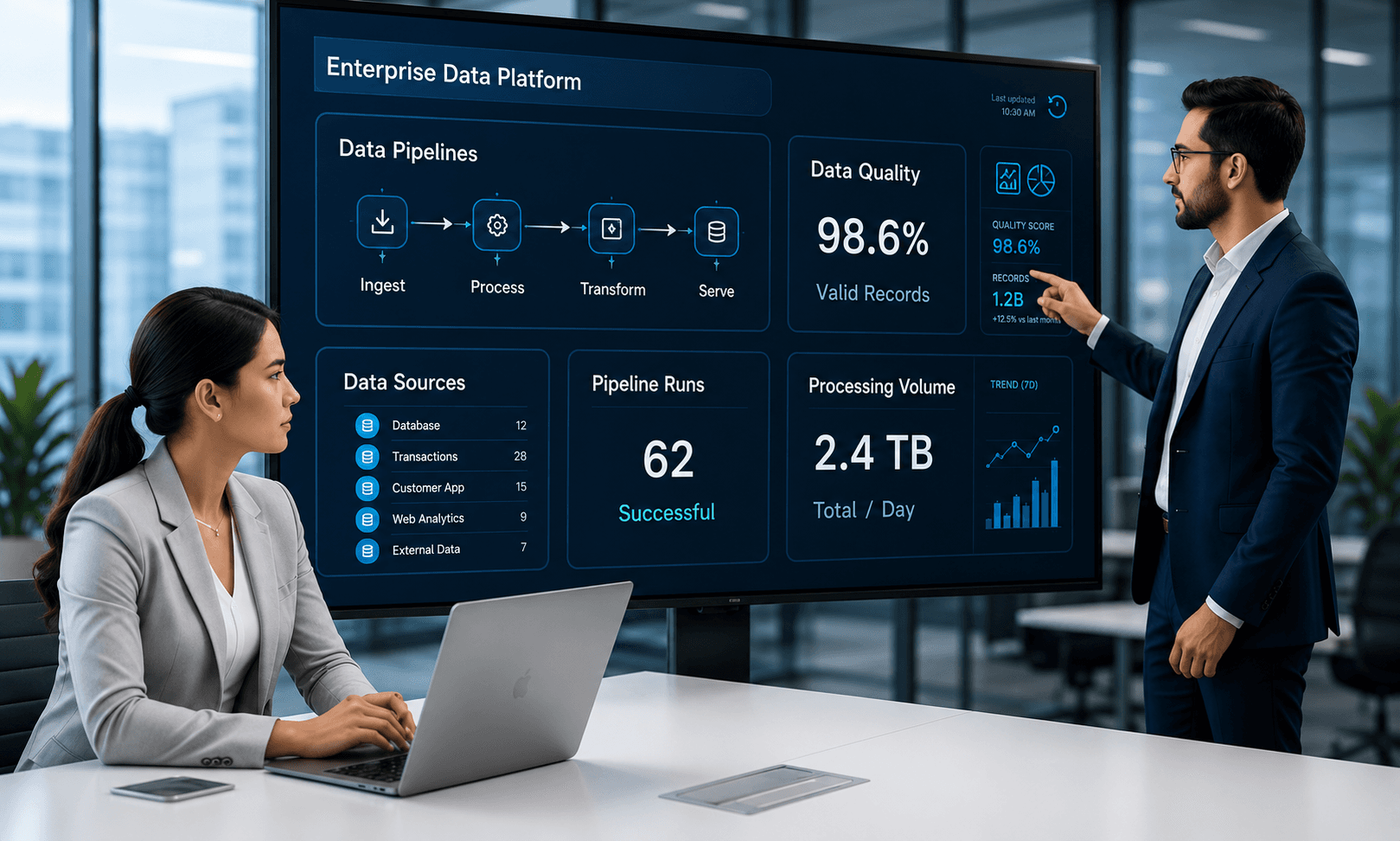 Enterprise data platform dashboard