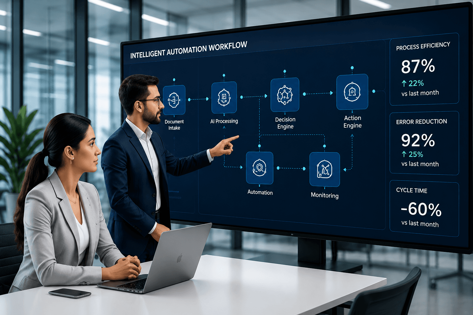 AI automation workflow dashboard
